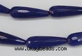 CCN2172 15.5 inches 8*25mm faceted teardrop candy jade beads