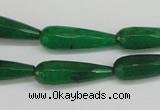 CCN2174 15.5 inches 8*25mm faceted teardrop candy jade beads