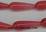 CCN2185 15.5 inches 10*30mm teardrop candy jade beads