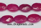 CCN220 15.5 inches 12*16mm faceted oval candy jade beads