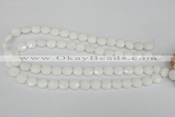 CCN2230 15.5 inches 12mm faceted coin candy jade beads wholesale