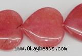 CCN2242 15.5 inches 25*25mm heart candy jade beads wholesale