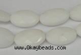 CCN225 15.5 inches 12*18mm faceted oval candy jade beads