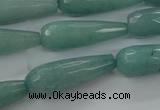 CCN2250 15.5 inches 10*30mm faceted teardrop candy jade beads