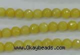 CCN2254 15.5 inches 6mm faceted round candy jade beads wholesale