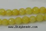 CCN2255 15.5 inches 8mm faceted round candy jade beads wholesale