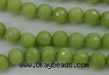 CCN2272 15.5 inches 8mm faceted round candy jade beads wholesale