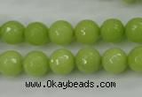 CCN2273 15.5 inches 10mm faceted round candy jade beads wholesale