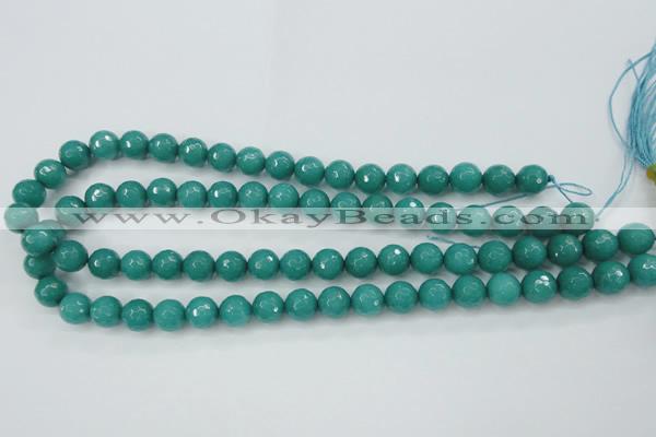 CCN2281 15.5 inches 10mm faceted round candy jade beads wholesale