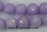 CCN2291 15.5 inches 14mm faceted round candy jade beads wholesale