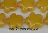 CCN2340 15.5 inches 20mm carved flower candy jade beads wholesale