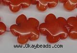 CCN2343 15.5 inches 20mm carved flower candy jade beads wholesale