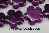 CCN2345 15.5 inches 20mm carved flower candy jade beads wholesale