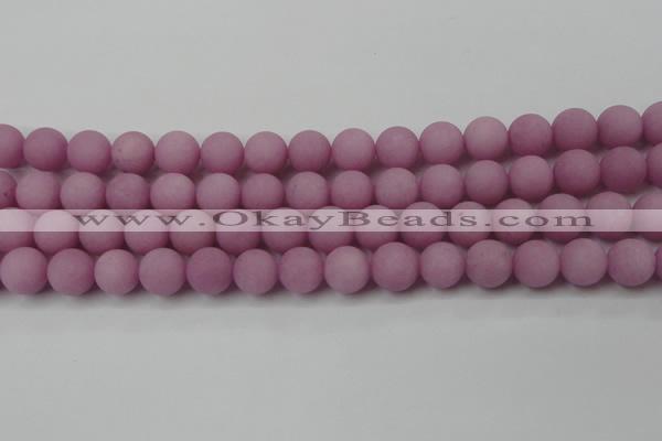 CCN2403 15.5 inches 4mm round matte candy jade beads wholesale