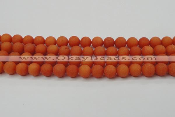 CCN2407 15.5 inches 4mm round matte candy jade beads wholesale