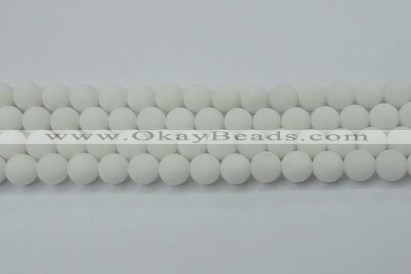 CCN2420 15.5 inches 6mm round matte candy jade beads wholesale