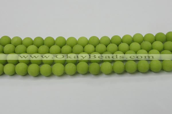 CCN2429 15.5 inches 6mm round matte candy jade beads wholesale