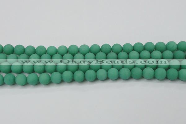 CCN2430 15.5 inches 6mm round matte candy jade beads wholesale