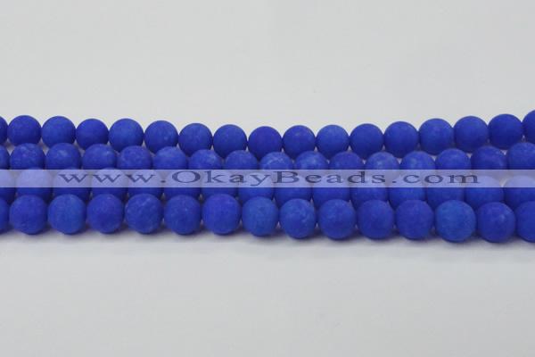 CCN2433 15.5 inches 6mm round matte candy jade beads wholesale