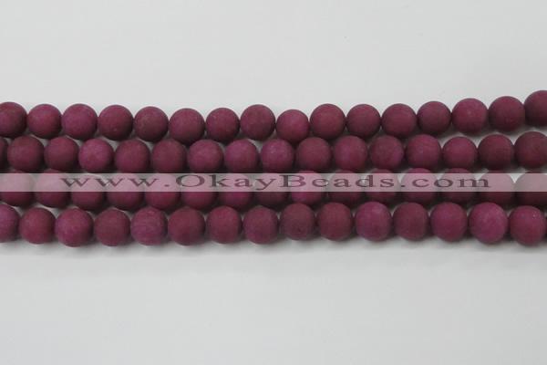 CCN2445 15.5 inches 8mm round matte candy jade beads wholesale