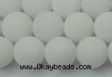 CCN2500 15.5 inches 14mm round matte candy jade beads wholesale