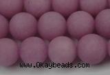 CCN2503 15.5 inches 14mm round matte candy jade beads wholesale