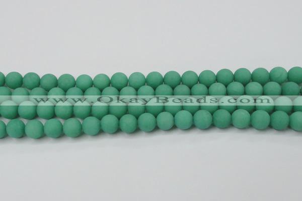 CCN2510 15.5 inches 14mm round matte candy jade beads wholesale