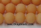 CCN2520 15.5 inches 14mm round matte candy jade beads wholesale