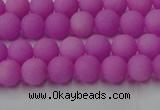 CCN2522 15.5 inches 4mm round matte candy jade beads wholesale