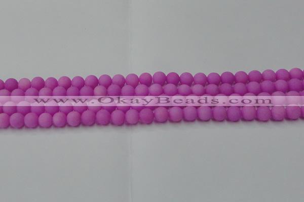 CCN2523 15.5 inches 6mm round matte candy jade beads wholesale