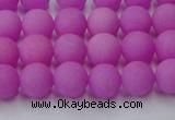 CCN2524 15.5 inches 8mm round matte candy jade beads wholesale