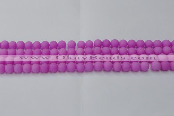 CCN2524 15.5 inches 8mm round matte candy jade beads wholesale