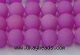 CCN2525 15.5 inches 10mm round matte candy jade beads wholesale