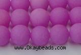 CCN2526 15.5 inches 12mm round matte candy jade beads wholesale