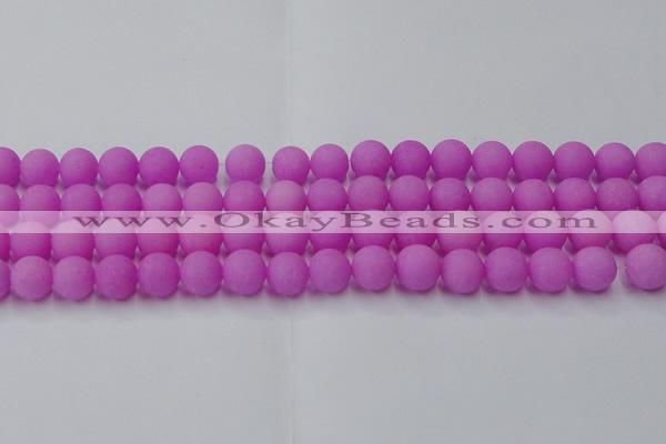 CCN2526 15.5 inches 12mm round matte candy jade beads wholesale