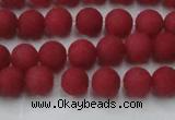 CCN2530 15.5 inches 6mm round matte candy jade beads wholesale