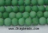 CCN2536 15.5 inches 4mm round matte candy jade beads wholesale