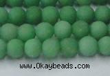 CCN2537 15.5 inches 6mm round matte candy jade beads wholesale