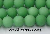 CCN2539 15.5 inches 10mm round matte candy jade beads wholesale