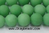 CCN2541 15.5 inches 14mm round matte candy jade beads wholesale