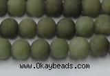 CCN2544 15.5 inches 6mm round matte candy jade beads wholesale