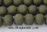 CCN2546 15.5 inches 10mm round matte candy jade beads wholesale