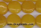 CCN2607 15.5 inches 18mm flat round candy jade beads wholesale