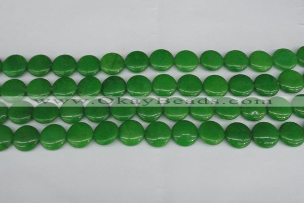 CCN2609 15.5 inches 18mm flat round candy jade beads wholesale