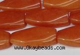 CCN2620 15.5 inches 15*30mm twisted rectangle candy jade beads