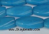 CCN2622 15.5 inches 15*30mm twisted rectangle candy jade beads