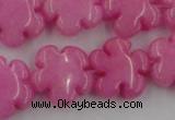 CCN2660 15.5 inches 16mm carved flower candy jade beads wholesale