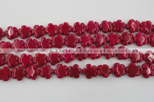 CCN2661 15.5 inches 16mm carved flower candy jade beads wholesale