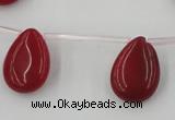 CCN2677 Top-drilled 13*18mm flat teardrop candy jade beads