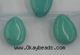 CCN2683 Top-drilled 13*18mm flat teardrop candy jade beads